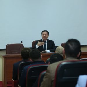 A lecture titled “Administrative Judiciary” Presented by the Judge Shuan Mohiuddin Ali in the Law Department