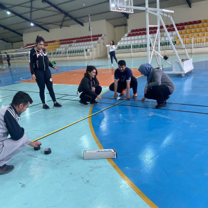 إحياء ملعب كرة الريشة في ملعب القاعة الداخلية لجامعة جيهان-اربيل