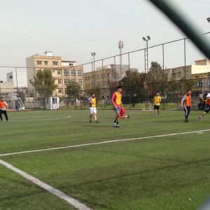 Supervising the friendly matches that took place between students of different departments at Cihan University