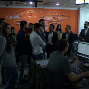 Students of Department of Media Visit Rudaw Satellite Channel