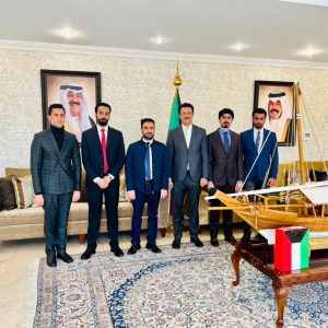 طلبة قسم العلاقات الدولية والدبلوماسية يزورون القنصلية الكويتية في اقليم كردستان