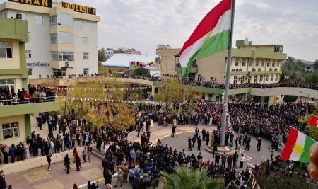 جامعة جيهان –اربيل تحتفل بيوم علم كوردستان