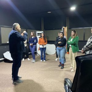 Interior Design students visit a production company in the field of media