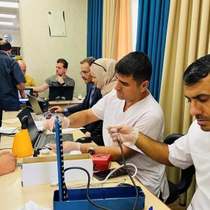 At Cihan University Erbil, dozens of blood bottles were donated to the blood bank