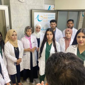 طلبة قسم التحليلات الكيميائية الحياتية الطبية في جامعة جيهان-اربيل یزورون مستشفى شار