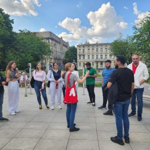 Students of Cihan University-Erbil visit historical and cultural sites during their visit to Lodz, Poland.