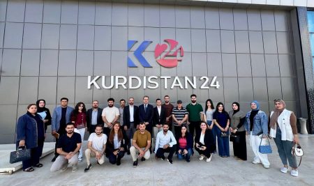 طلبة من قسم الإعلام يزورون مؤسسة كوردستان24