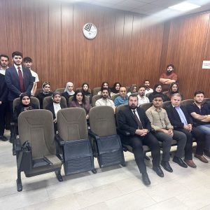 طلبة قسم القانون يشاركون في جلسة علنية بمحكمة الجنايات الأولى بأربيل