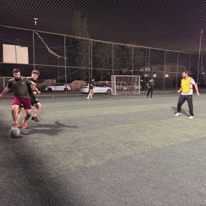 فريق كرة القدم لقسم الإعلام يخوض مباراة ودية مع قناة بيام الفضائية