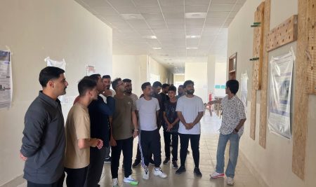 طلبة من قسم التربية البدنية وعلوم الرياضة يزورون قسم التربية الرياضية في كلية التربية بشقلاوة