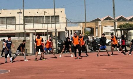 طلبة قسم التربية البدنية وعلوم الرياضة يزورون المعهد الرياضي في أربيل ويجرون مباراة ودية في كرة اليد