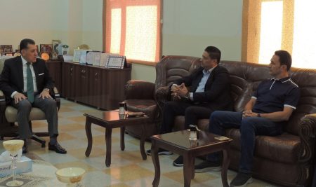 Professor Dr. Amjad Saber Al-Delawi, President of Cihan University – Erbil, Receives Delegation from the Iraqi Football Association