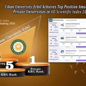 Cihan University-Erbil Achieves Top Position Among Iraqi Private Universities in AD Scientific Index 2026
