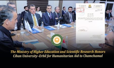 The Ministry of Higher Education and Scientific Research Honors Cihan University–Erbil for Humanitarian Aid to Chamchamal