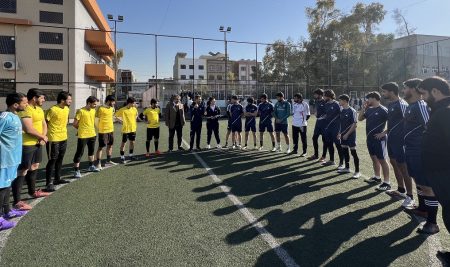 Translation Department Team Defeats Computer Science Team in Fourth Football Tournament Match
