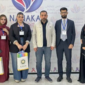 فێرخوازانی بەشى بایۆمیدیکاڵ پاڵپشتیی مەعنەوی دەگەیەننە منداڵانی نەخۆشخانەی نانەکەلی