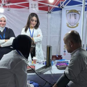 طلبة من قسم العلوم الطبية الحيوية يشاركون في أول مهرجان رمضاني بسوق شارع أربيل