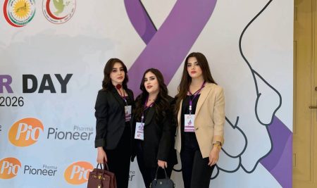 فێرخوازانی بەشی بایۆمیدیکاڵ وەک خۆبەخش بەشدارییان لە کۆنفرانسی ڕۆژی جیهانیی هۆشیاری لە شێرپەنجە کرد