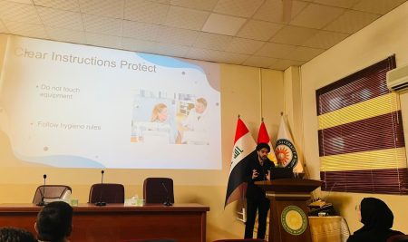 ورشة عمل طلابية حول مكافحة العدوى والتواصل مع المرضى وبروتوكولات التعقيم في كلية طب الأسنان