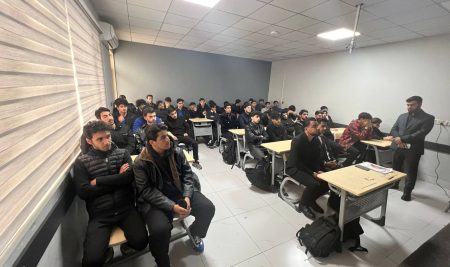 Law Department Students Conduct an Awareness Seminar on the Status of Kurds in Syria at Nawdaran Private Preparatory School