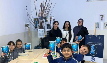 طلبة من قسم تقنيات التصوير الشعاعي يقدمون نشاطاً توعوياً حول حماية البيئة في مدرسة “رنج” الأهلية