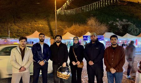 Students from the Department of Business Administration Distribute Tally Counters in Bazzari Qaysari