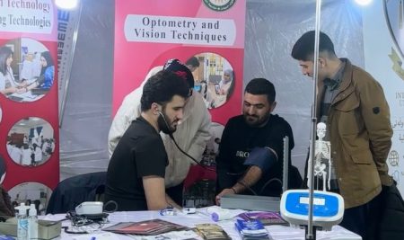 قسم تقنيات التصوير الشعاعي يشارك في مهرجان سوق أربيل الشعبي بأنشطة توعوية صحية