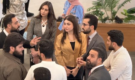 طلبة من قسم الإعلام يزورون أكبر مركز للشباب في مدينة أربيل