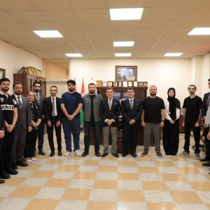 Professor Dr. Amjad Saber Al-Delawi President of Cihan University-Erbil Receives Exchange Students Departing for Poland