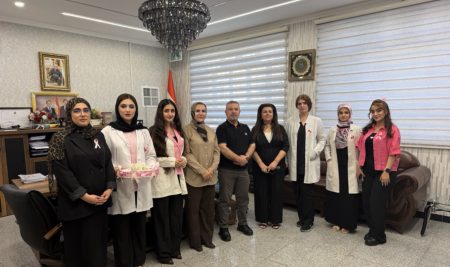 طالبات قسم تقنيات التصوير الشعاعي يقدّمن محاضرة توعوية عن أهمية تخصص التصوير الطبي في مدرسة ئەرگۆشی المختلطة