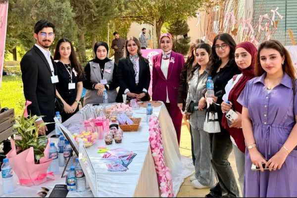 General Education Department Students Organize Pink Ribbon Tree and Art Exhibition for Breast Cancer Awareness (2)