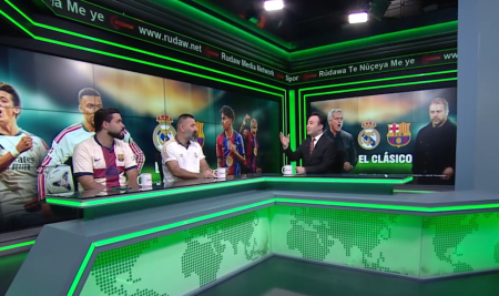 طالب من قسم الإعلام يحلل “الكلاسيكو العالمي” عبر شاشتي “كوردستان 24″ و”رووداو”