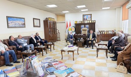 Professor Dr. Amjad Saber Al-Delawi, President of Cihan University-Erbil, Receives Second Delegation from Iraqi Ministry of Commerce