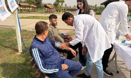 طلبة قسم التحليلات الكيميائية الحياتية ينظّمون فعالية للتوعية الصحية في بيشمه ركه بارك