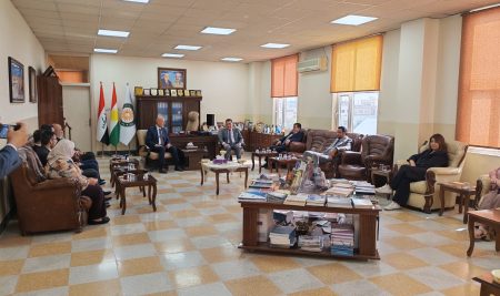 البروفيسور الدكتور أمجد صابر الدلوي رئيس جامعة جيهان – أربيل يستقبل وفداً رفيع المستوى من وزارة التجارة العراقية